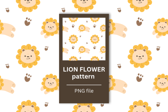 Download Sunflower Lion Animal Cute Pattern - Animal Collection