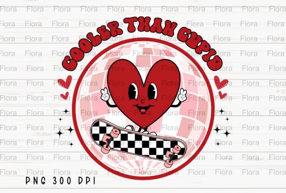 Download Cooler Than Cupid Retro Valentine PNG - Valentine png Collection