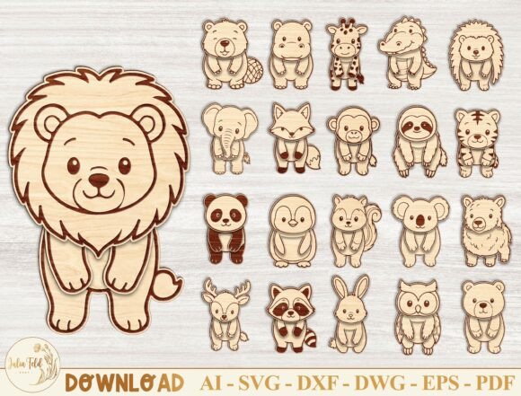 Download Animals Fridge Magnet SVG Bundle - Animal Collection