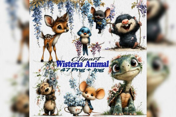 Download Whimsical Wisteria Animal Png Woodland - Premium Resources