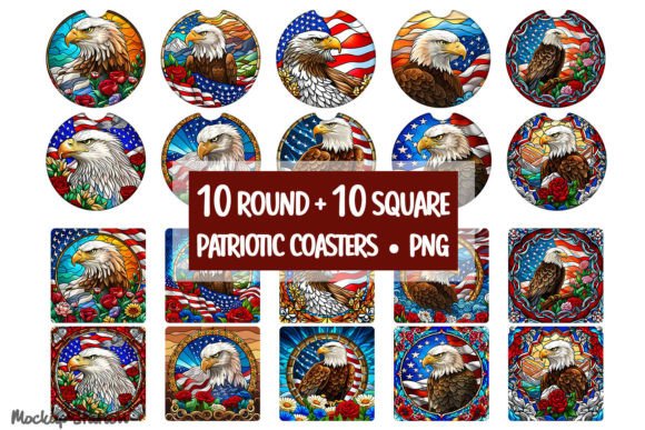 Download Patriotic American Eagle Coaster Bundle - Coaster bundle Collection