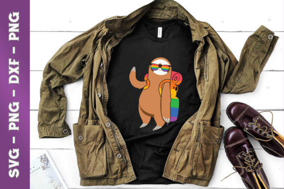 Download Cute Pocket Sloth LGBT Animal Rainbow - Animal Collection