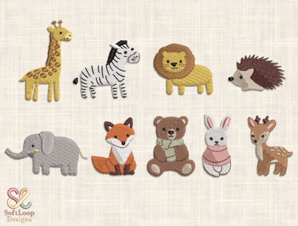 Download Safari Animals Embroidery Bundle - Animal Collection