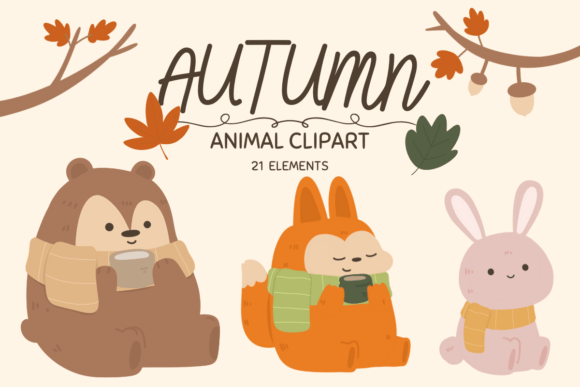 Download Autumn Animal Cute Animal Clipart - Animal Collection